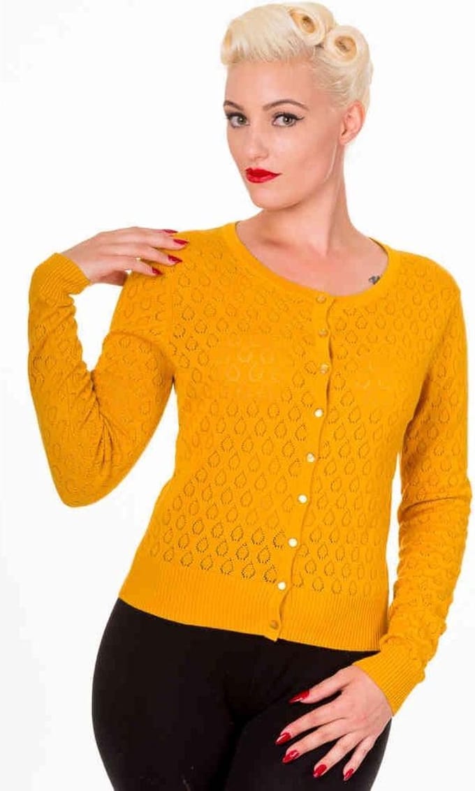 Dancing Days - WATCH OUT Cardigan - XL - Geel