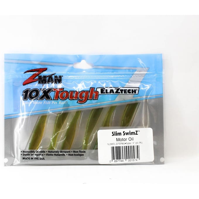 Zman Soft Lure Slim SwimZ 3 Inch 6/Pack Motorolie (1574)