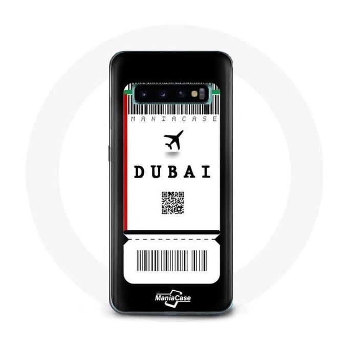 Coque pour Samsung Galaxy S10 Plus Billet d'avion Dubai