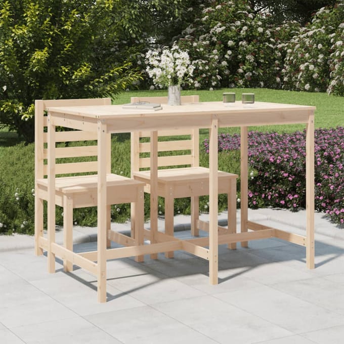 vidaXL - Tuintafel - 159,5x82,5x110 - cm - massief - grenenhout