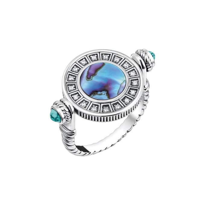 Thomas Sabo - TR2427-646-7-52 - Ring - Dames - Abalone Coin - Weite 52