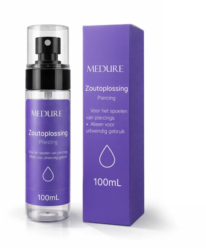 Medure Zoutoplossing Piercing - Piercing Spray - Aftercare Spray - Saline Spray - 100mL