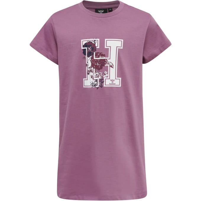 Hummel kinderjurk met korte mouwen Hmlarchitecture T-shirtjurk S/S 214574