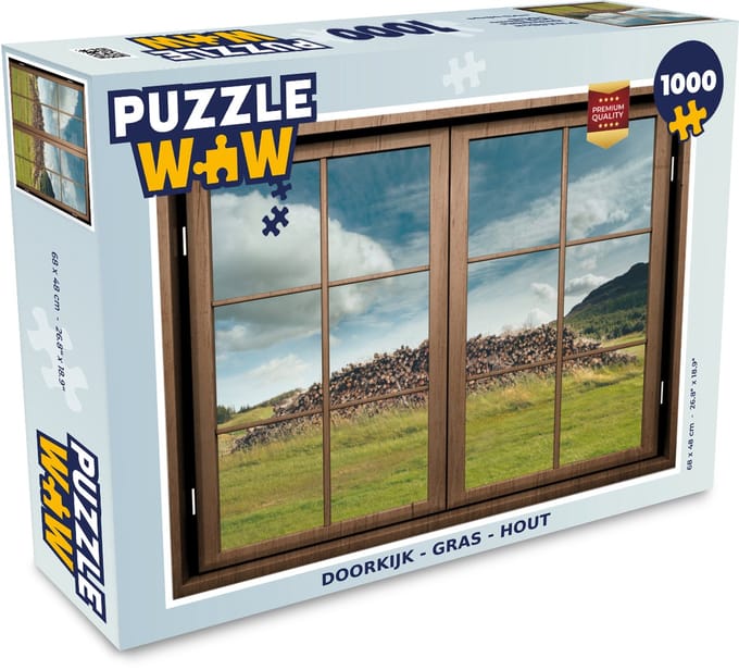 Puzzel Doorkijk - Gras - Hout - Legpuzzel - Puzzel 1000 stukjes volwassenen