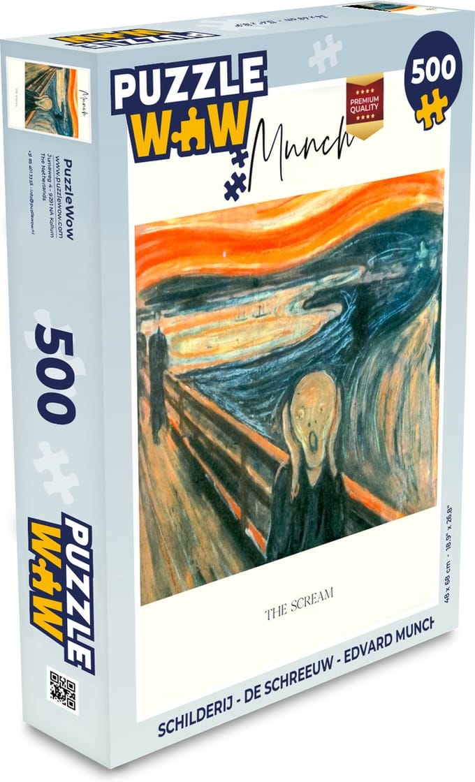 Puzzel Schilderij - De schreeuw - Edvard Munch - Legpuzzel - Puzzel 500 stukjes