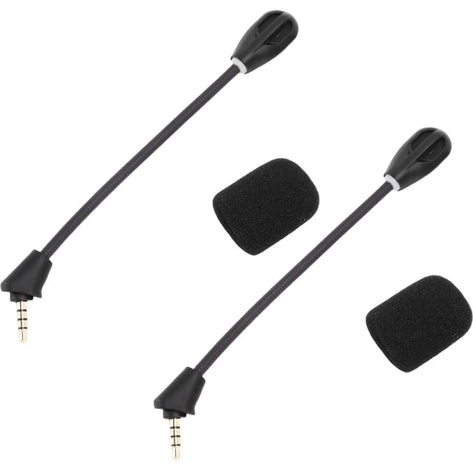 2 stuks Microfoon Vervanging voor Kingston HyperX Cloud II Draadloze Gaming Headset Ruisonderdrukkend 3.5mm Afneembaar