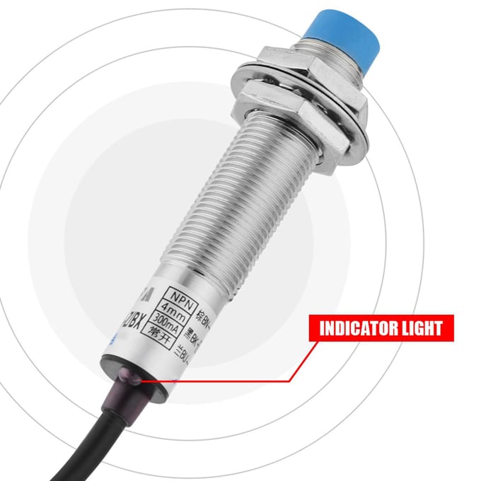 Interrupteur de proximité à inductance M12 LJ12A3-4-ZBX, 3 fils CC NPN 6-36 V, pour imprimante 3D gray