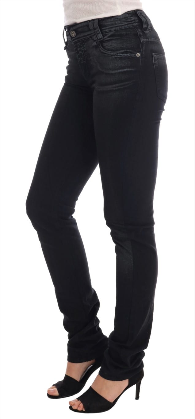John Galliano damesspijkerbroek in Gray Wash katoen stretch regular fit