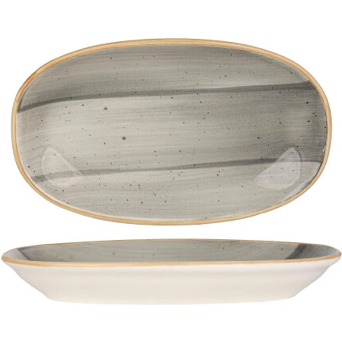 Bonna Serveerschaal - Aura Space - Porselein - 24x14 cm - set van 2