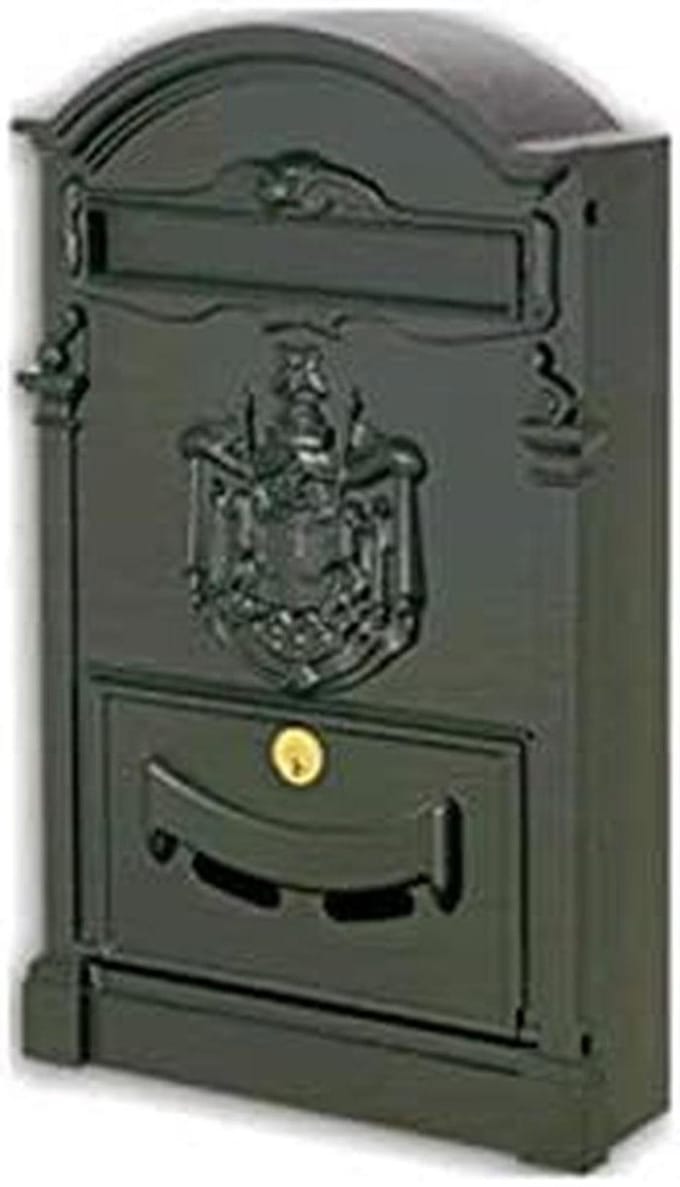 Aluminium brievenbus - Postbus box - Brieven sorteren - Afsluitbaar ontwerp - H41 x B26 x D9 cm - Roestkleurig