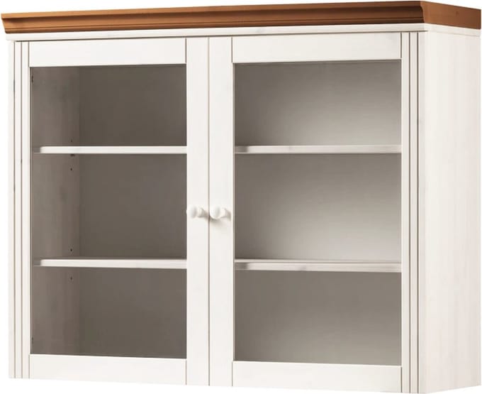 Anita-Wandkast - Wit/Honing Grenen