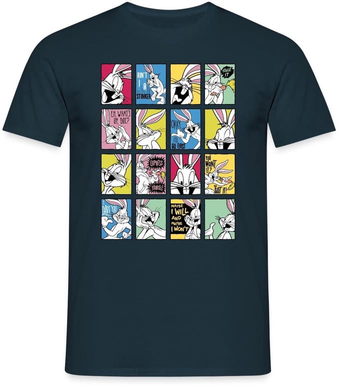 Looney Tunes Bugs Bunny Tiles T-Shirt Heren