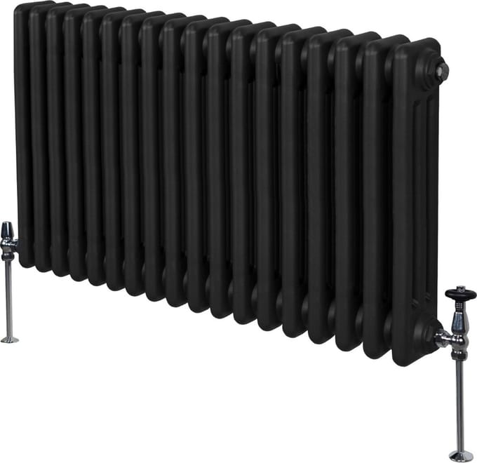 Traditionele 3 kolom radiator - zwart - 600x832mm - 4331 btu