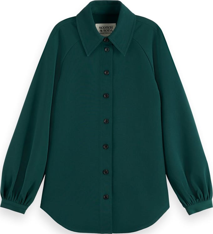 Scotch & Soda CREPE PEASANT SLEEVE OVERSHIRT Dames Overhemd - Maat 38