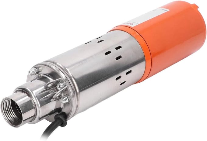 Zonnepomp - Dompelpomp RVS - Bronwater Opname - Koperen Motor - 24V - Zilver