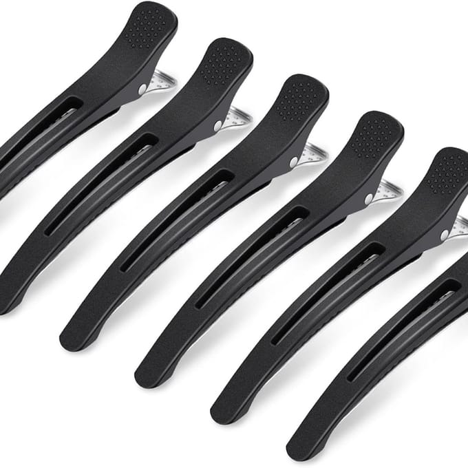 Famanu – 6 stuks professionele duckbill haarclips 11 cm, antislip voor salon/styling
