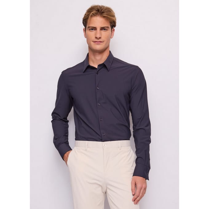 overhemd man blauw