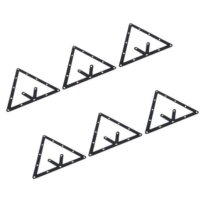 6 Pièces Papier de Positionnement Billard Ajustement Sécurisé Autocollant de Positionnement Triangle Billard pour Noir Chinois white