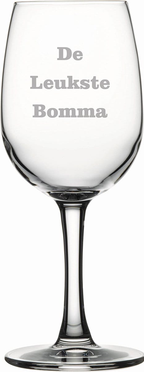 Witte wijnglas gegraveerd - 36cl - De Leukste Bomma