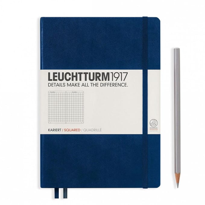 Leuchtturm1917 Notitieboek Navy Blue - Medium - Geruit