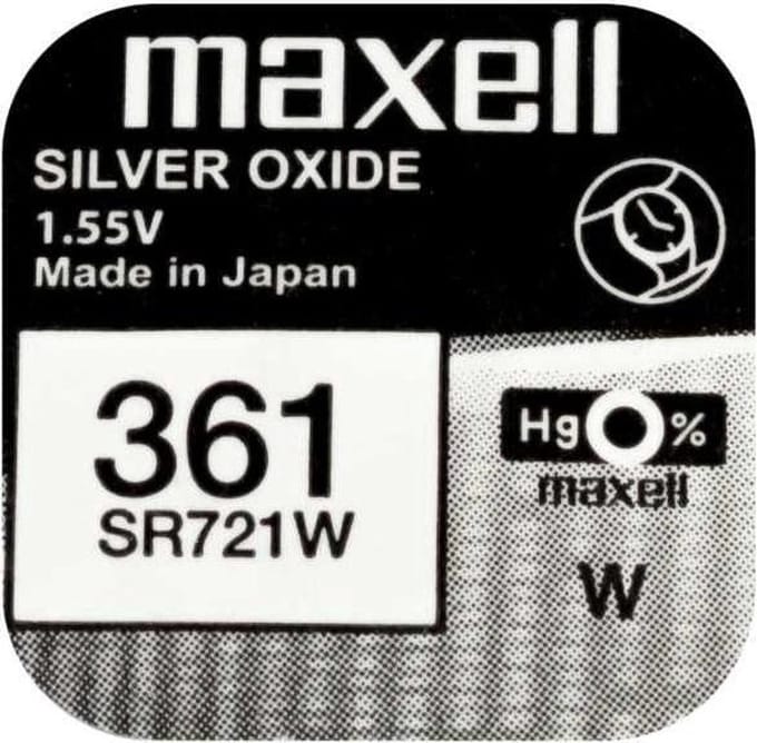 Maxell 361 SR721W Zilveroxide Knoopcel Batterij 10 Stuks