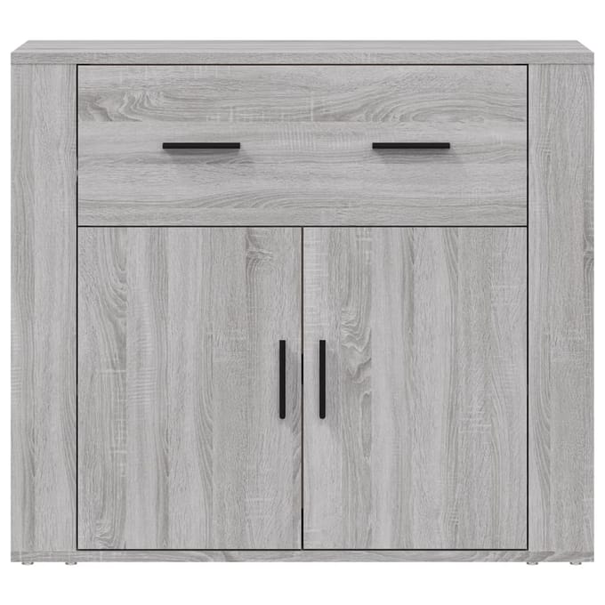 vidaXL - Dressoir - 80x33x70 - cm - bewerkt - hout - grijs - sonoma - eikenkleurig