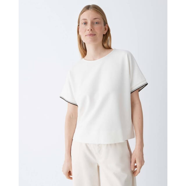 T-shirt van viscosemix met ronde hals model 'Giprep'