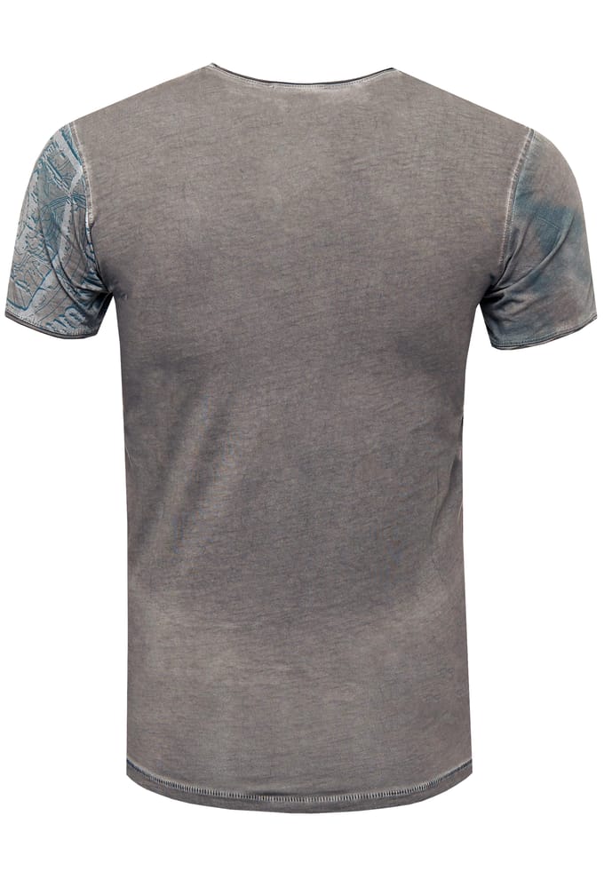 T-shirt met V-hals en strasssteentjes Trimmed