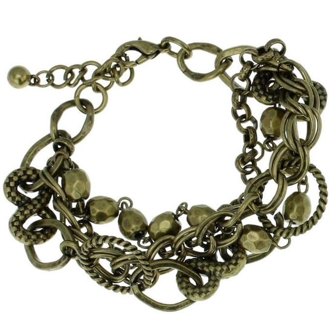 Behave - Armband - oud-goudkleur schakels - vintage modeaccent