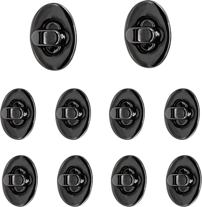 Draaisluiting Gesp - Tas Sluiting - Tassen Maken - Gladde Functionaliteit - 22mm x 28mm - Gun Metal