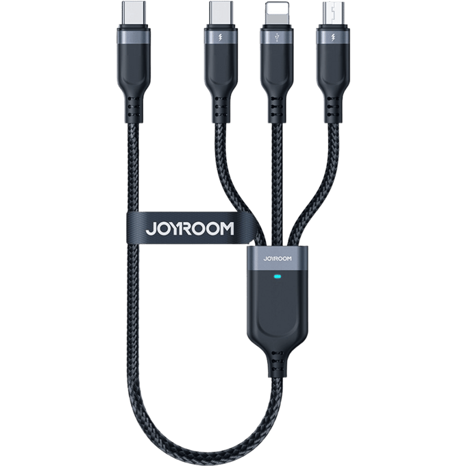 Joyroom All-in-One Oplaadkabel Zwart 30cm