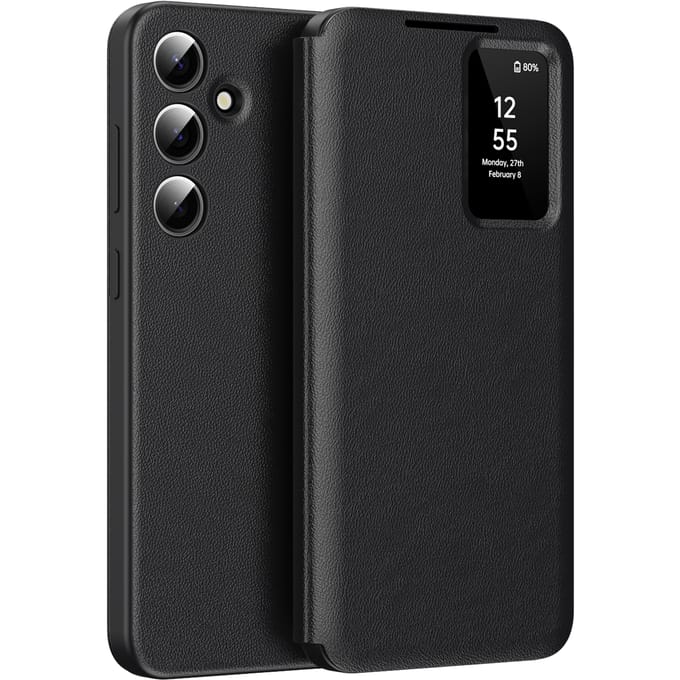 CaseBody Samsung Galaxy S25 Plus Smart Cover Zwart