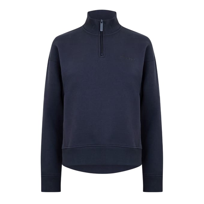 USA Pro Dames/Dames Sweatshirt met Kwart Ritssluiting (Houtskool)