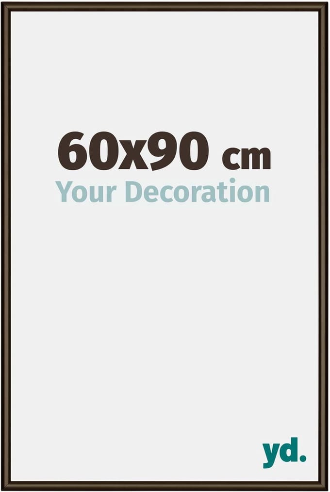 Your Decoration - Fotolijst 60x90 cm - Aluminium - Walnoot Structuur - New York