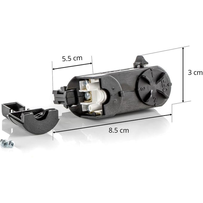 GLOBAL 3-fase multiadapter Noa, draagkracht 10kg, zwart