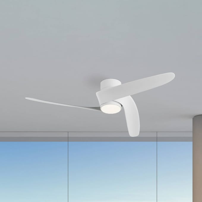 Mantra Iluminación Smart LED plafondventilator Groenland S, wit, DC, stil, CCT