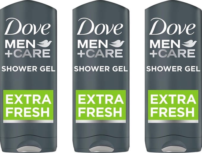 Dove Men+Care Extra Fresh - 3 x 400 ml - Douche Gel - Voordeelverpakking