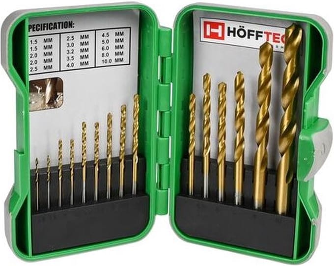 Höfftech borenset - metaalboren - ijzerboor HSS 1,5 t/m 10mm - 15-delig