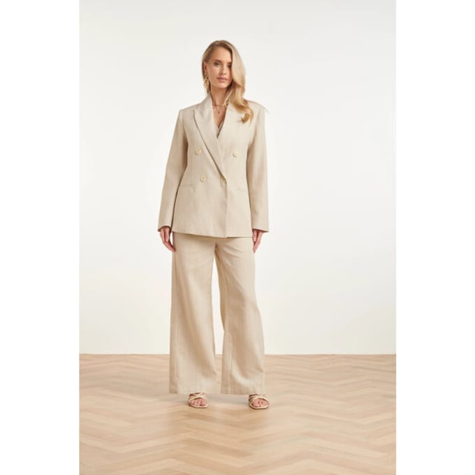 Smashed Lemon Double-breasted blazer met subtiele glitter |