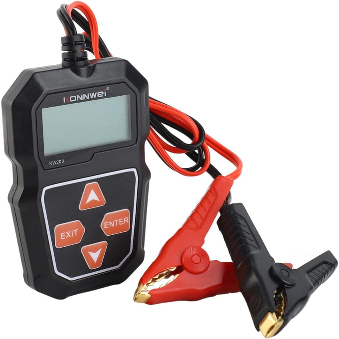 12V Auto Accu Belastingstester Professionele Automotive Dynamo Analyzer Golfvorm Spanningstest voor Auto Boot Motorfiets zwart