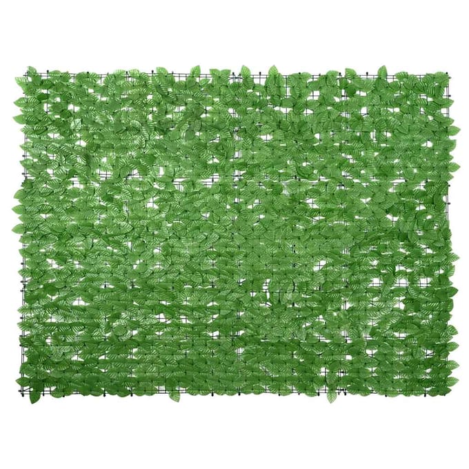 vidaXL - Balkonscherm - met - groene - bladeren - 200x150 - cm