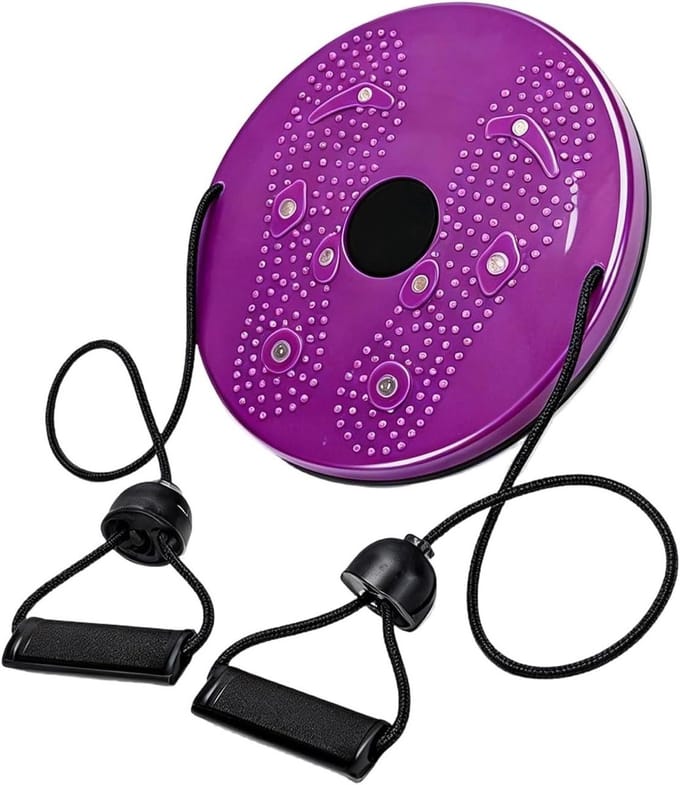 Taille Draaier - Buikspier Trainer - Thuistraining Core - Gecontroleerde Draaibeweging - 25 cm Diameter - Zwart