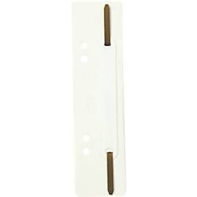 Nietstrips Exacompta 426007B, perforatie 60 & 80 mm, L 150 x B 35 mm, kunststof & metaal, wit, 250 st.