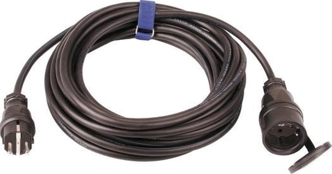 SIROX® verlengkabel H07RN-F 3x1,5mm² zwart - 10 meter