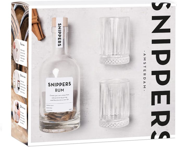 Snippers Originals Gift Pack Rum 2 Glasses