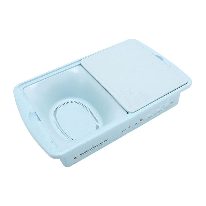 Camping Snijplank Bak Set Tarwestro met 2 Laags Plastic Waterfilter Mand Groentebak L(for 6.5-9kg) white