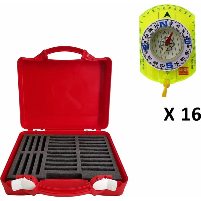 Set van 16 schoolkompassen Digi Sport Instruments