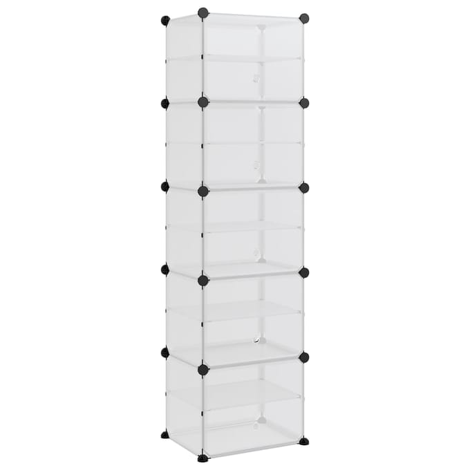 vidaXL - Schoenenrek - 44x31,5x153,5 - cm - polypropeen - transparant