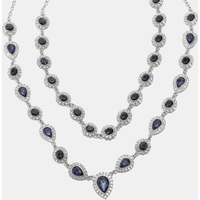 Stradivarius Ketting met steentjes  Grijs OS