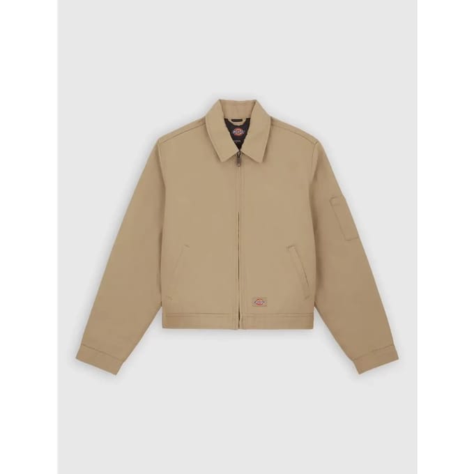 Dickies Lined Eisenhower Cropped Recycled Jas Beige S Vrouw